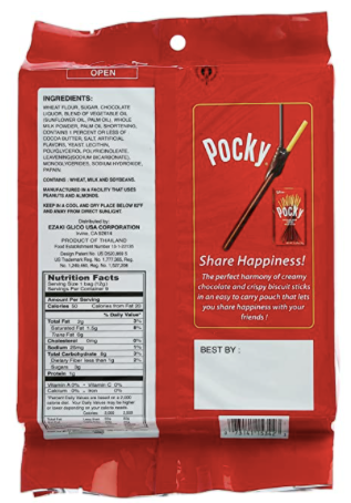 Glico Pocky Chocolate Sticks 4.13oz (117g)