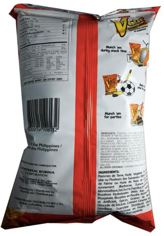 Jack and Jill Vcut Potato Chips SPICY Barbeque (Party Pack) 5.46oz (155g)