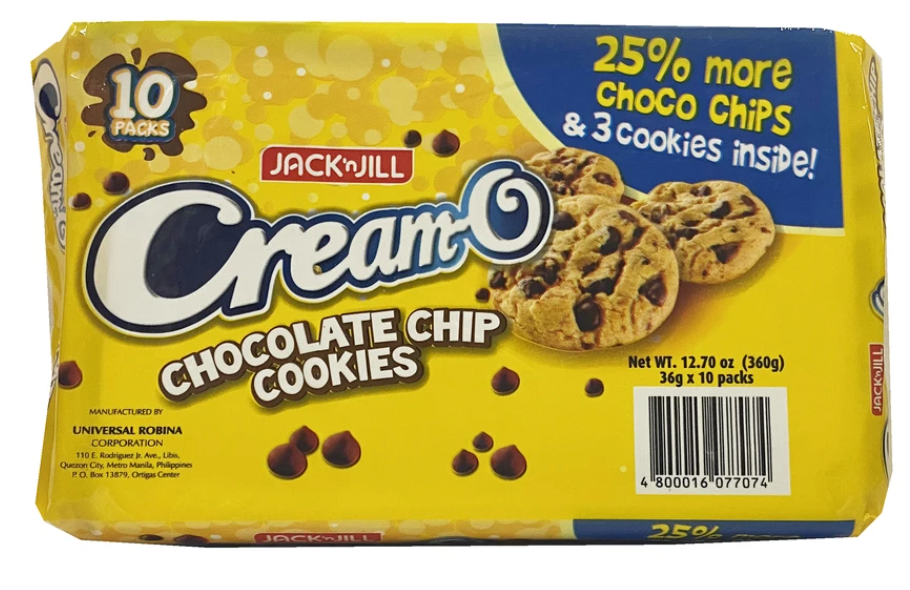 Jack and Jill Cream O Chocolate Chip 12.70oz (360g)