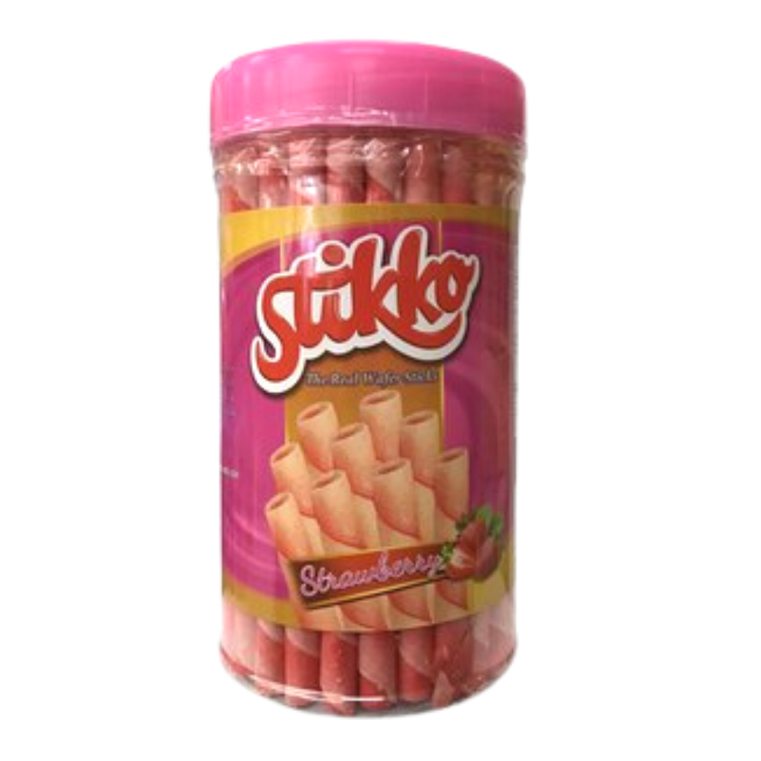 Stickko Stikko Wafer Sticks Strawberry 14.10oz (400g) - Pinoy Groseri | Pinoy ...