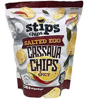 Stips Salted Egg Cassava Chips Spicy 200g (BIG)