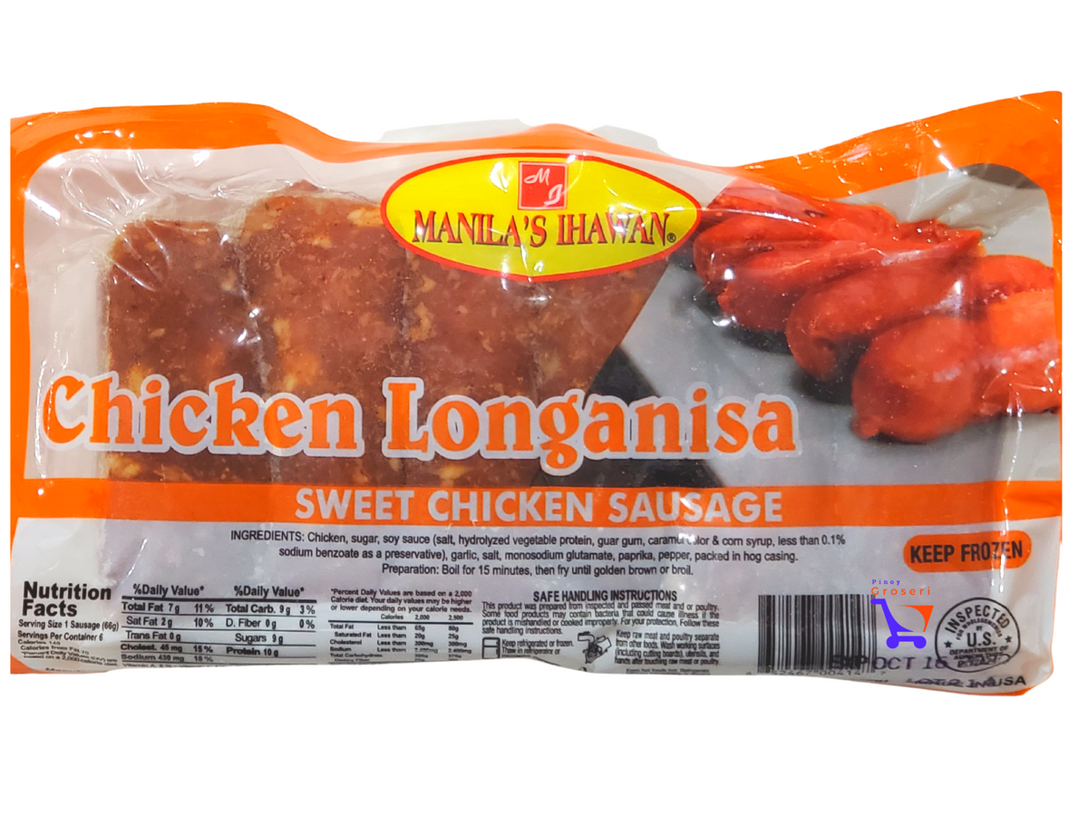 Manila's Ihawan Chicken Longanisa 14oz - Pinoy Groseri | Pinoy Groseri