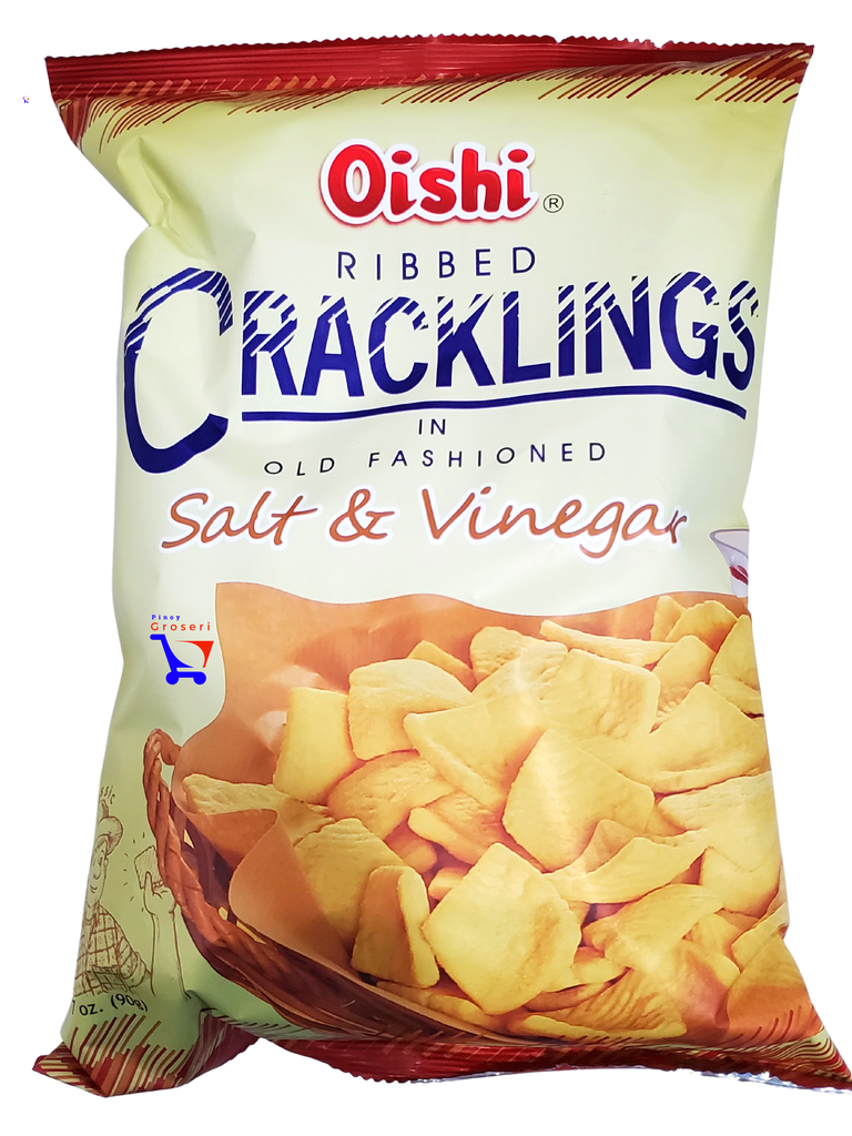 Oishi Cracklings Salt & Vinegar (BIG) 90g